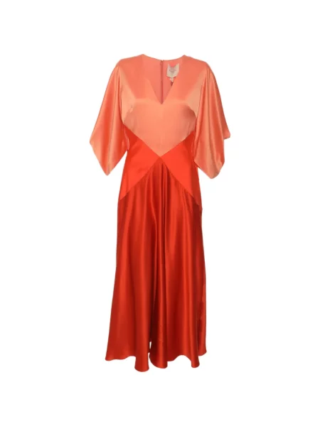 Rochie midi Roksanda drapată portocaliu