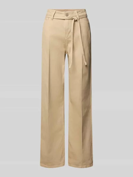 Jeansy w kroju wide fit z kantami Christian Berg Woman