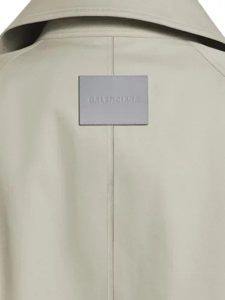 Двуреден подрязан тренчкот Balenciaga сиво