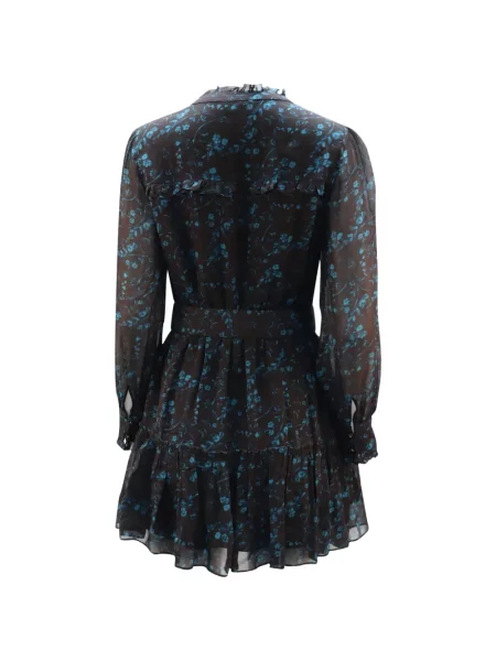Rochie Nicholas cu model floral cu imagine de costum negru