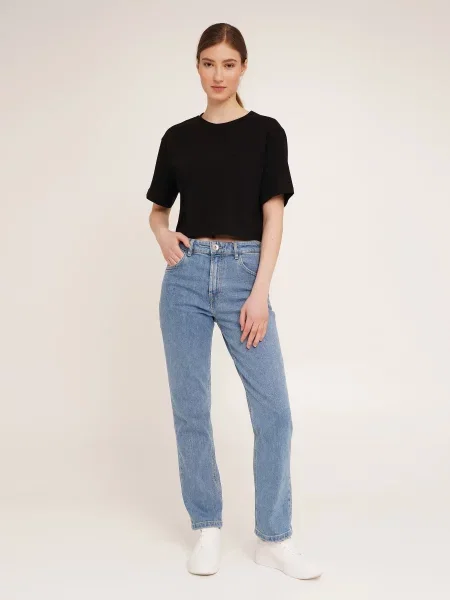 LAWA Завужені джинси Бавовна/еластан блакитний