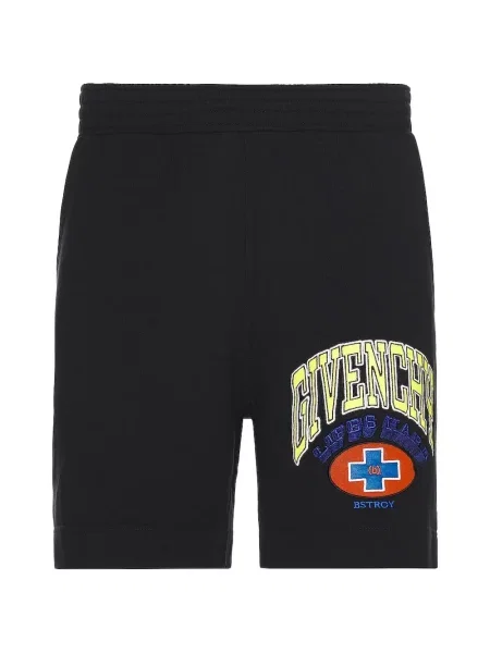 Pantaloni scurți Givenchy cu broderie negru