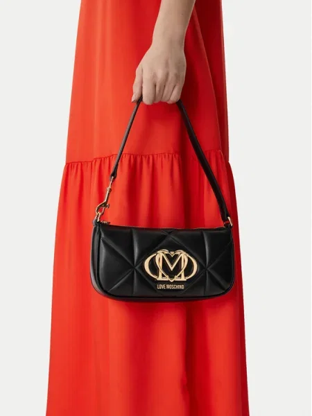 Love Moschino Geantă de umăr auriu negru
