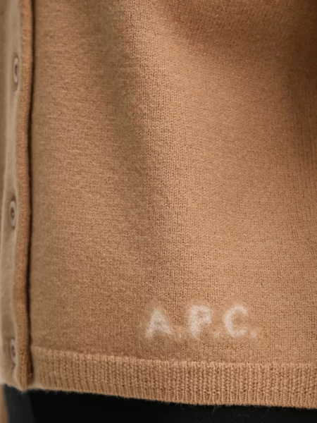 A.P.C. gyapjú kardigán cardigan mila barna
