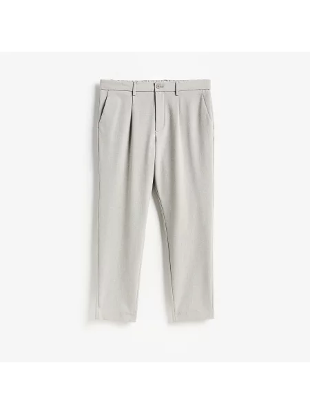 Reserved Chino kalhoty s viskózou světle šedá