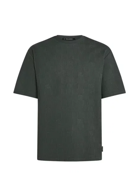 Tricou Karl Lagerfeld în carouri verde