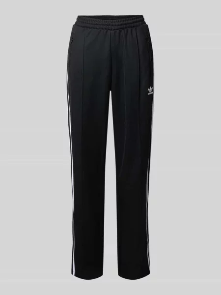Spodnie sportowe Adidas Originals do biegania klasyczny z autografem czarny