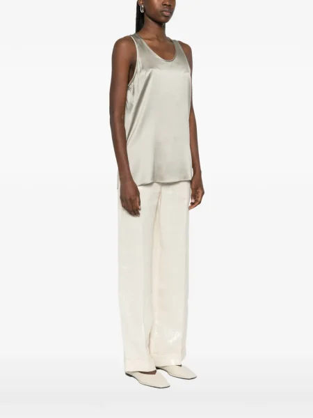 Jedwabna bluzka Brunello Cucinelli szara