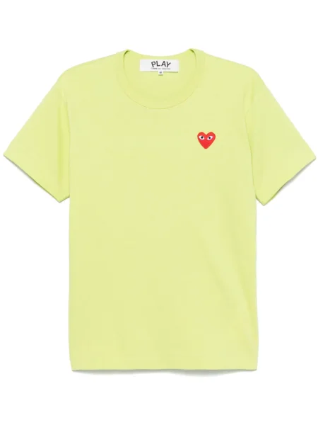Tricou Comme Des Garcons Play cu motiv cu inimi verde