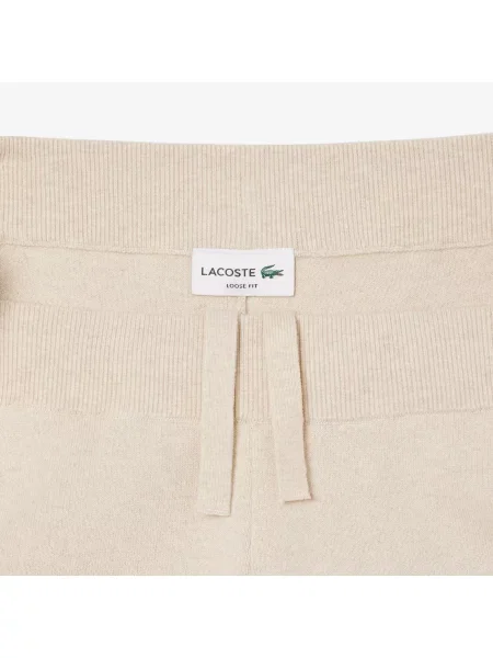Lacoste Spodnie Interlock O Luźnym Kroju beżowe