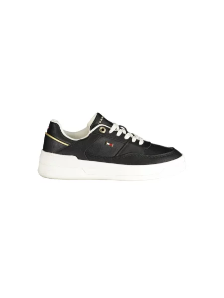Lniane trampki Tommy Hilfiger czarne
