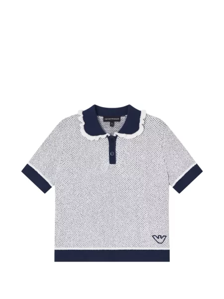Koszulka polo dziecięca Emporio Armani biała