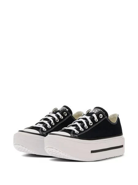 Sneakerși Converse cu broderie cu model floral cu platformă negru