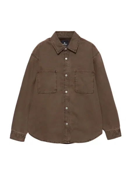 Pull&Bear Přechodná bunda čokoládová