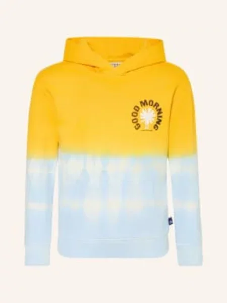 Scotch & Soda Mikina S Kapucí žlutá / tmavě modrá bílá