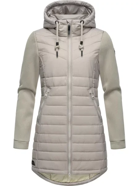 Ragwear Přechodný kabát Sandrra starobéžová černá