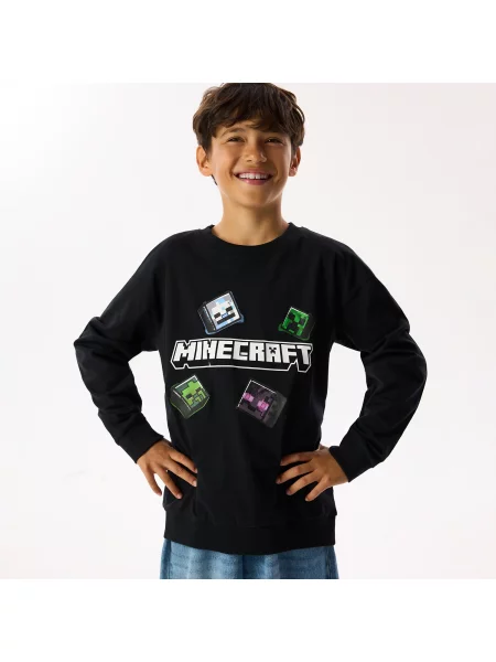 Reserved Tričko Minecraft s dlouhými rukávy černý