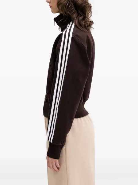 Košulja Adidas s platformom s printom s kapuljačom žuta