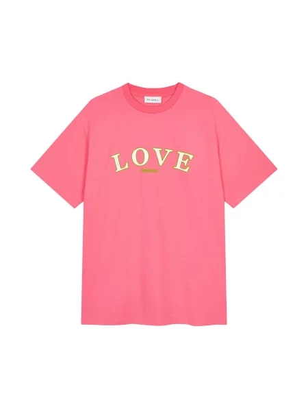 OH APRIL Tricou Love lămâie / roz închis galben