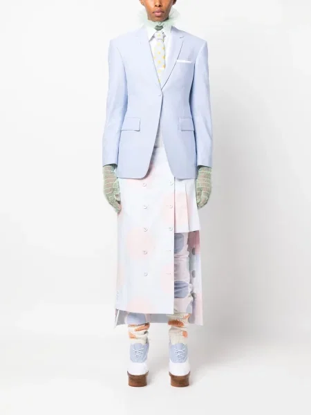 Vienakrūtis švarkas Thom Browne mėlyna