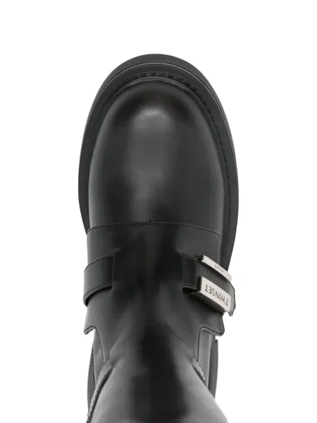Botine Twinset cu cataramă negru