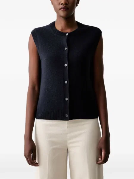 Cardigan Marc O'polo fără mâneci albastru