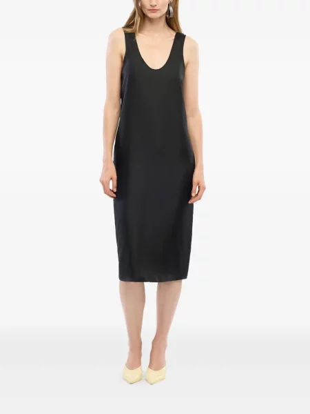 Rochie Another Tomorrow de mătase de costum negru