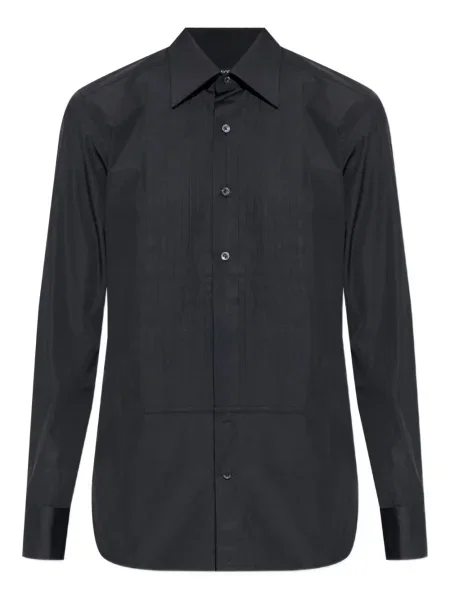 Cămașă Tom Ford plisată negru