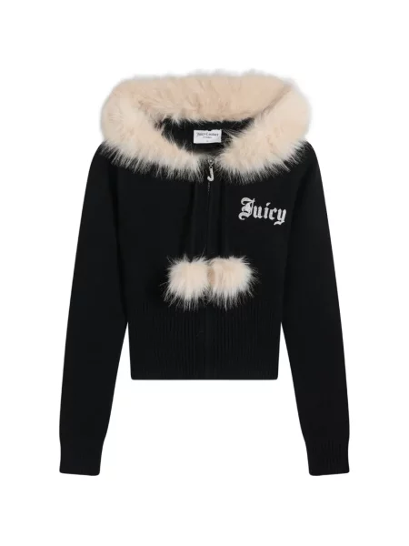 Stras hanorac cu glugă Juicy Couture negru