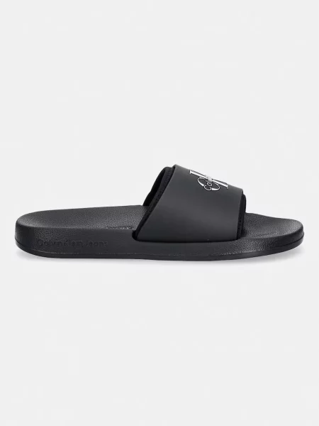Calvin Klein Šľapky Ess Slide Rubber Neoprene čierna