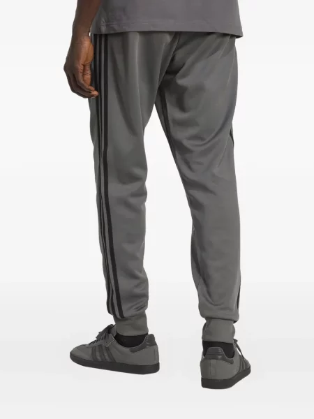 Semišové kalhoty Adidas s kapucí s kulatým výstřihem zelené