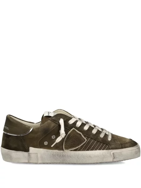 Sneakerși Philippe Model Paris din piele verde