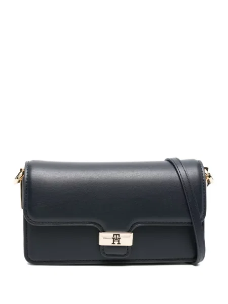 Mini geanta crossbody Tommy Hilfiger mini cu autograf albastru