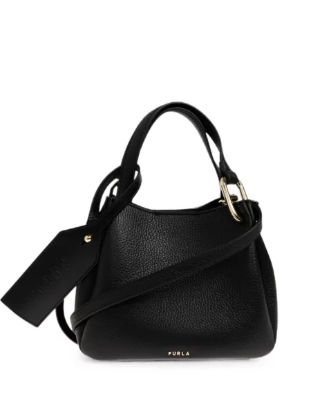 Geantă shopper Furla din piele negru