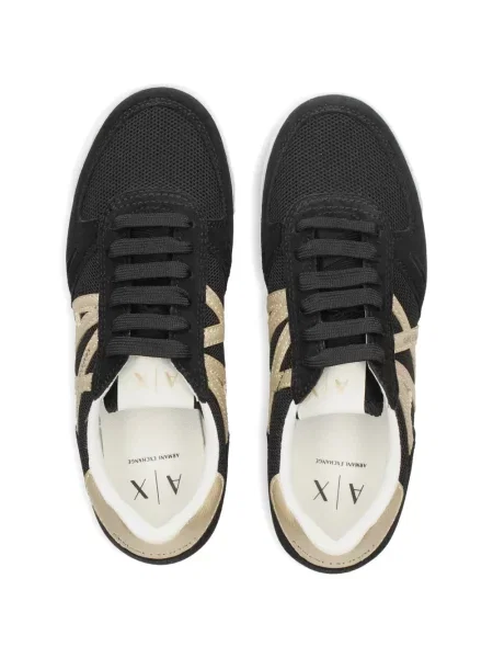 Sneakerși Armani Exchange cu autograf negru