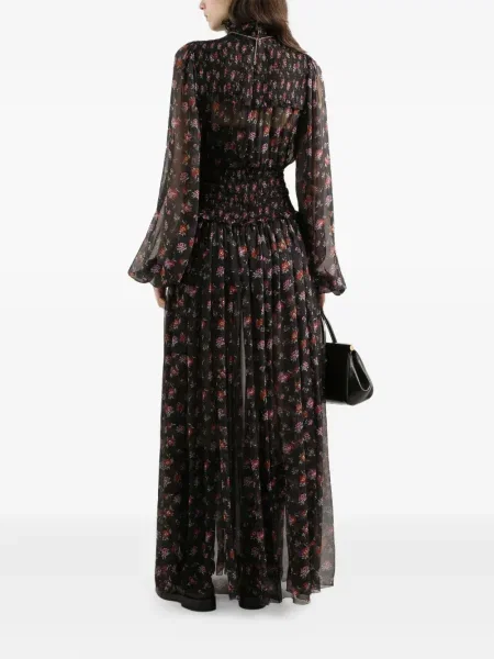 Gėlėtas kostiumas maksi maxi suknele Dolce & Gabbana juoda