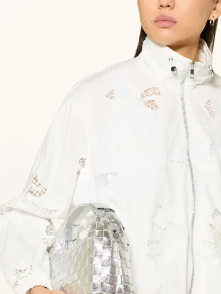Rich & Royal Oversized Bunda S Krajkou bílá