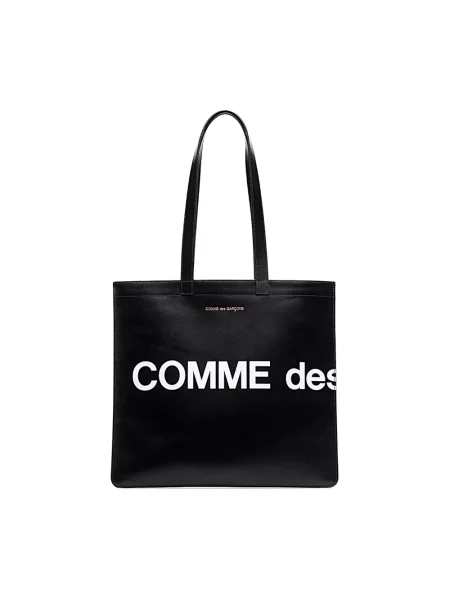 Shopperka Comme Des Garcons Wallets skórzana czarna
