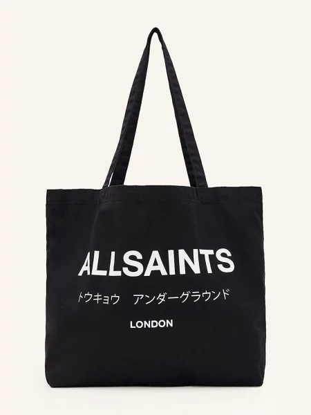 Torba AllSaints Underground Tote Black/ Chalk Universal czarna