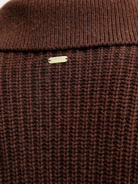 Шерстяной свитер Barbour коричневый