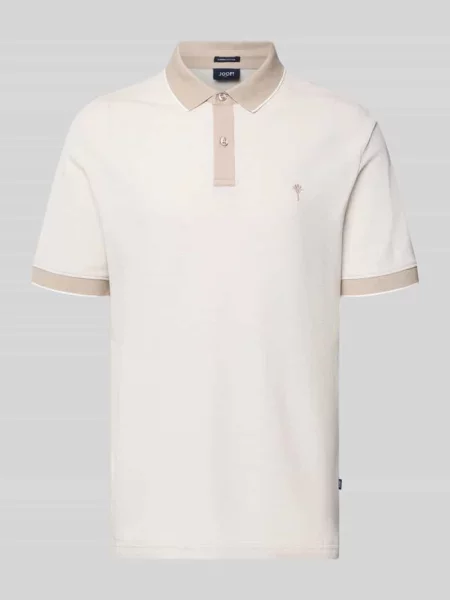Koszulka polo o kroju regular fit z wyhaftowanym logo model „Percyco” Joop! Collection beżowe