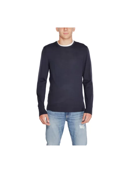 Sweter Calvin Klein wełniany niebieski