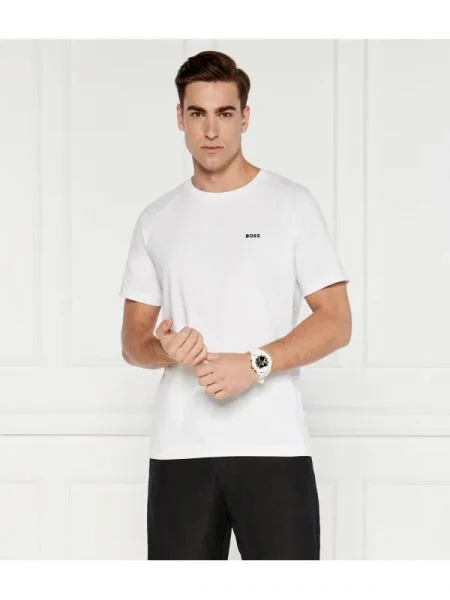 BOSS GREEN Tricou | stretch alb
