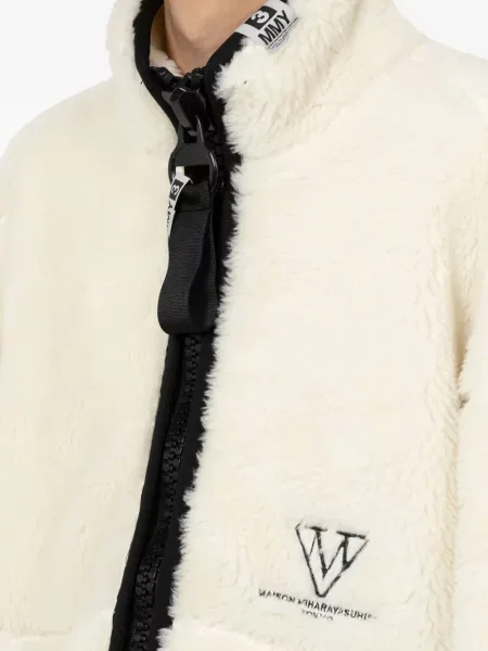 Geacă Maison Mihara Yasuhiro din fleece alb