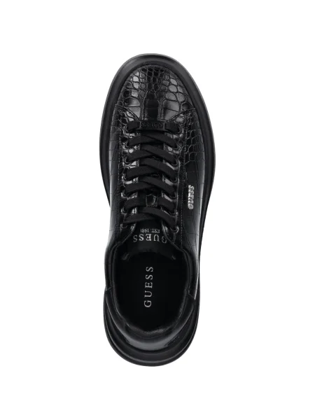 Sneakers Guess με κορδόνια με δαντέλα μαύρο