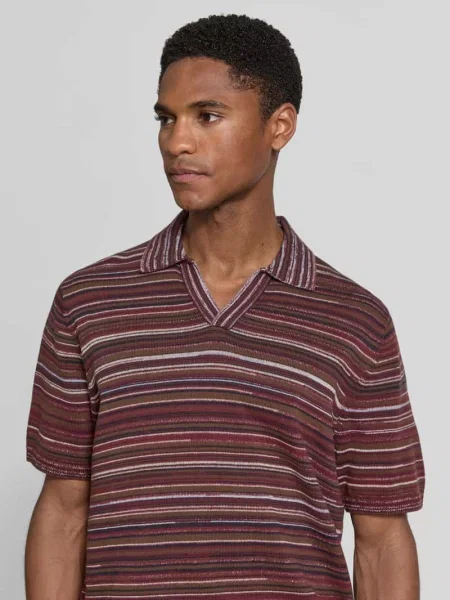 Koszulka polo w dzianinowym wyglądzie krój regular fit Jake*s Studio Men