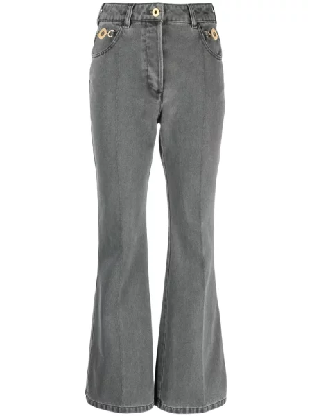 Blugi evazați Patou cu broderie gri