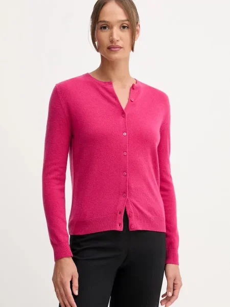United Colors of Benetton kardigan wełniany lekki różowy
