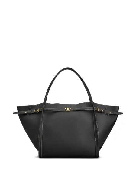 Geantă shopper Tod's cu cataramă negru