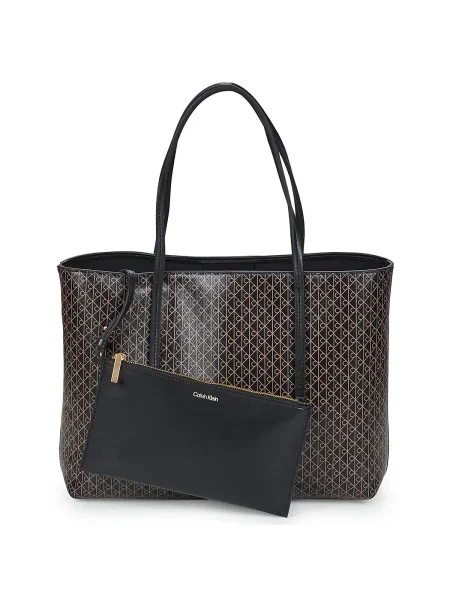 Calvin Klein Geantă shopper + borsetă maro